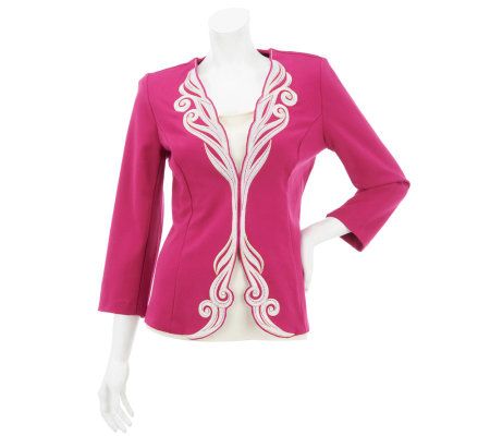 Bob Mackies Rococo Embroidered Cocktail Jacket - A230765