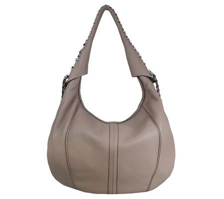 orYANY Leather Mary Anne Hobo with Woven Accents