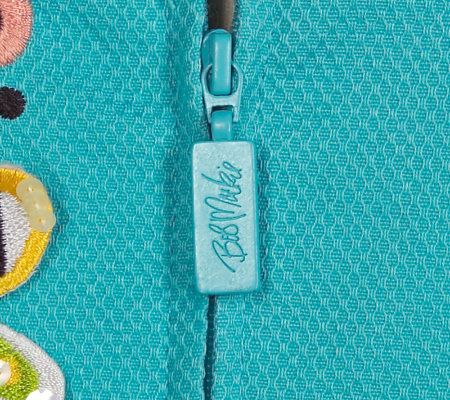 Bob Mackies Embroidered Stretch Pique Jacket and Crop Pants