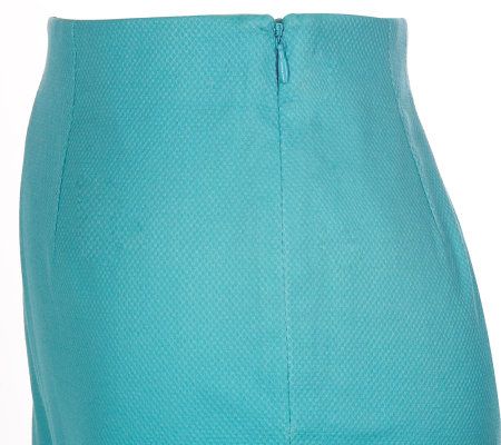 Bob Mackies Embroidered Stretch Pique Jacket and Crop Pants