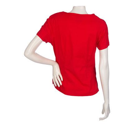 Linea by Louis DellOlio Blouse With Mesh Yoke Neckline