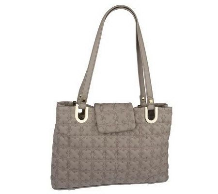 Liz Claiborne New York Quilted Leather Signature Logo Tote - A219066