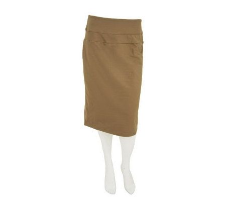 Women with Control Tummy Control Pencil Skirt w/Yoke Detail - A231466