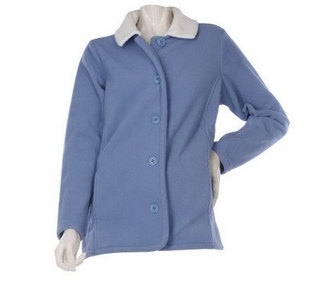 As Is Denim & Co. Sherpa Trimmed Collar Jacket - A236266