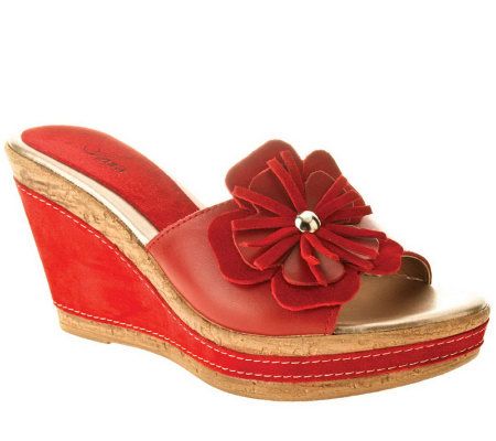 Azura Narcisse Leather Slides - A314066