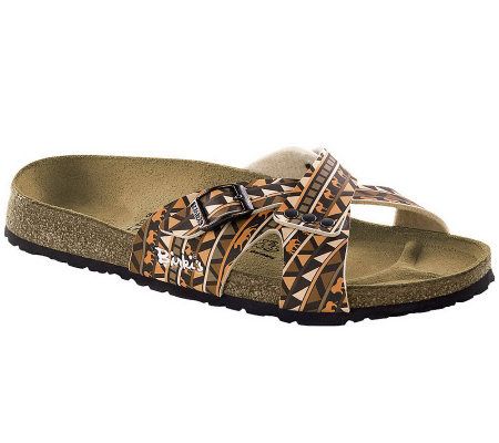 Birkis Womens Andra Spike Print Cross Strap Sandals - A326866