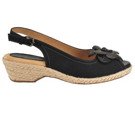 Softspots Achelle Espadrille Slingback Wedge Sandals
