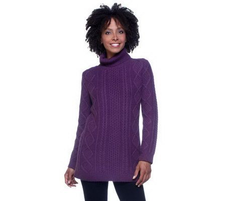 Isaac Mizrahi Live! Cashmere Turtleneck Sweater - A188367