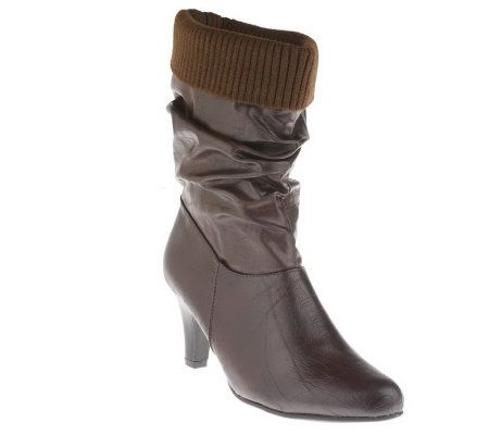 Rialto Mid Shaft Boots with Sweater Collar - A217967