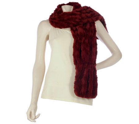 Dennis Basso Faux Fur 60 Long Ruched Scarf - A219567