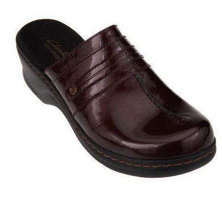 Clarks Bendables Lexi Cedar Lightweight Leather Clogs - A225967