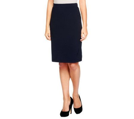 Susan Graver Milano Knit Knee Length Skirt - A226867