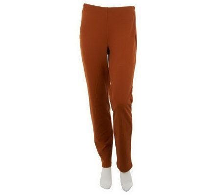 Women with Control Regular Ponte di Roma Slim Leg Pants - A231467