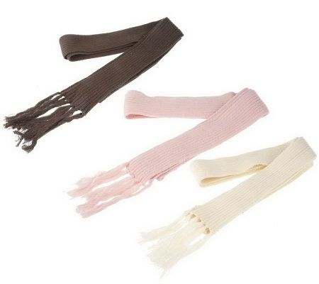 As Is Suss Nature Knits Set / 3 Cotton Scarves - A235967