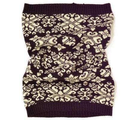 Muk Luks Swirly Scrolls Funnel Scarf - A320467