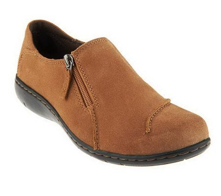 Clarks Bendables Maggilyn Tumbled Leather Slip-on Shoes - A91067