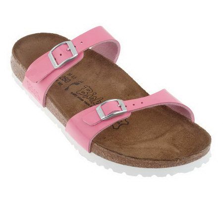 Birkis Patent Glimmer Hearts Double Strap Sandals - A201068