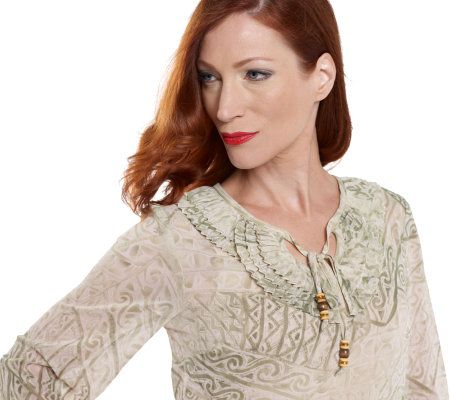 George Simonton Batik Print Blouse