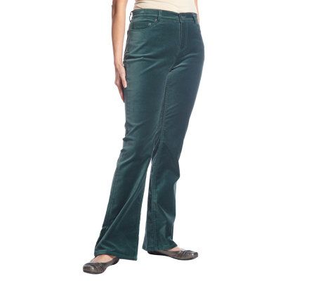 Liz Claiborne New York Hepburn Stretch Velvet Pants - A209868