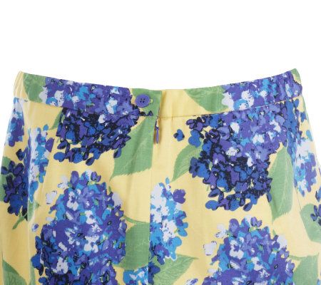 Linea by Louis DellOlio Floral Printed Pencil Skirt