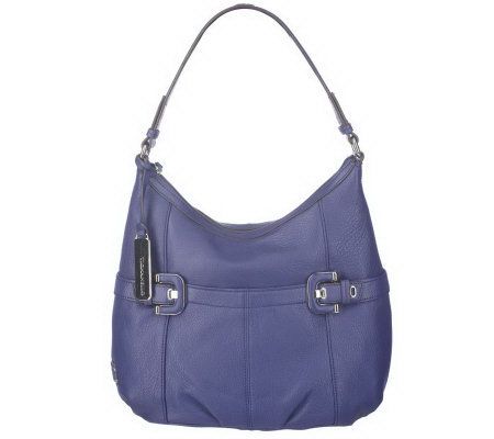 Tignanello Pebble Leather Hobo Bag with Buckle Detail - A216768
