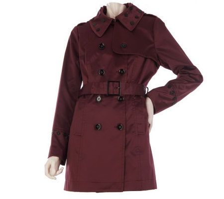 Kris Jenner Kollection Trench Coat with Byzantium Appliques - A219268