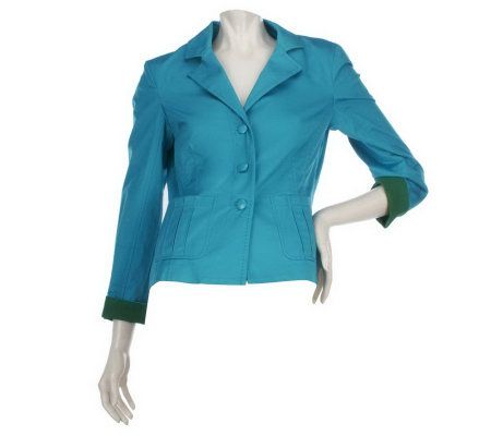 Joan Rivers Color Theory Jacket with Topstitch Detail - A220568