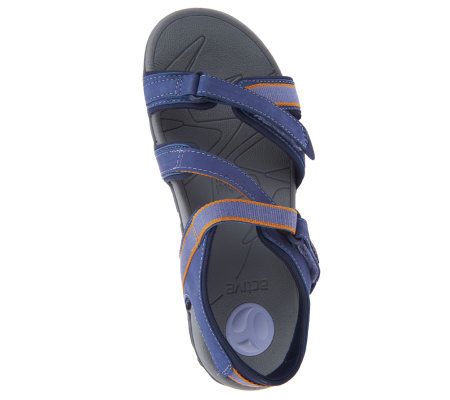 Vionic by Orthaheel Muir Leather Back Strap Adj. Sandals