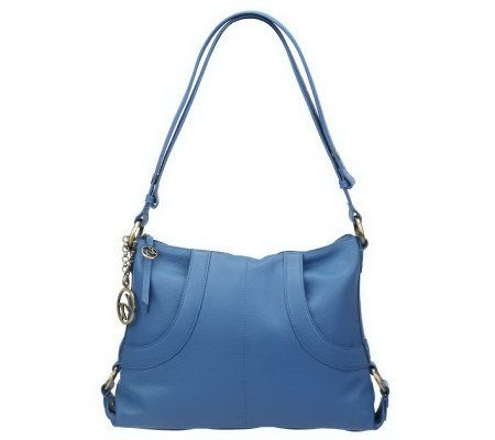 Maxx New York Pebble Leather Pocket Hobo w/ Strap Detail - A222668
