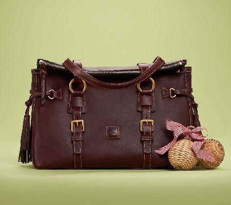 Dooney & Bourke Florentine Leather Tassel Satchel