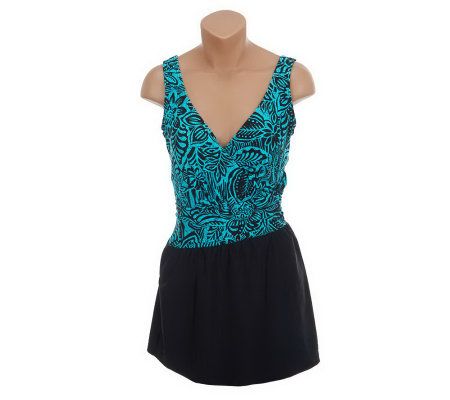 Ocean Dream Signature New South Pacific Wrap Swim Dress - A223668