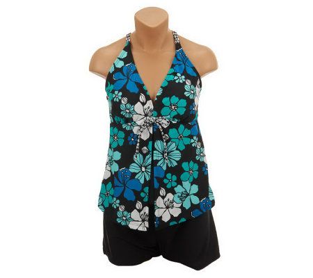 Ocean Dream Signature Flower Power Punch Flyaway Tankini - A224168