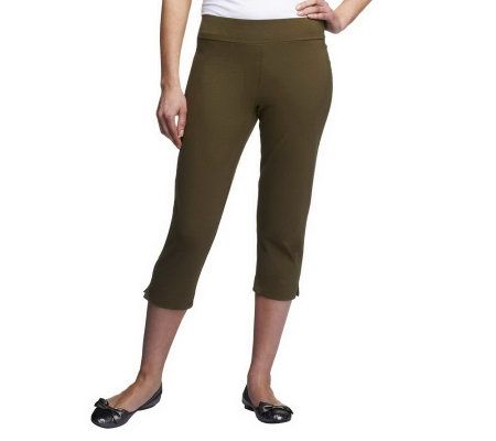 Women with Control Contour Waist Pull-on Capri Pants - A224368