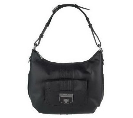 As Is Judith Ripka Nappa Leather Shoulder Bag w/ Front Pocket - A232868
