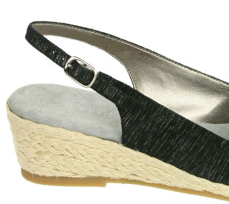 David Tate Time Slingback Wedge Espadrilles