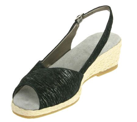 David Tate Time Slingback Wedge Espadrilles