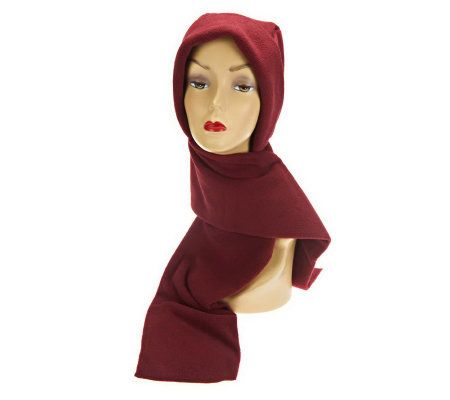Due North Anti-Static Wind Resistant Hooded Fleece Scarf - A202669