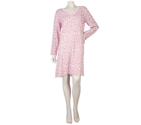 Carole Hochman Grapevine Rose Cotton Jersey 38 Sleepshirt - A218069