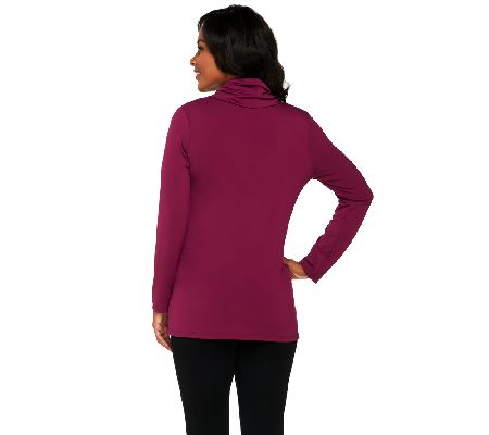Dennis Basso Long Sleeve Cowl Neck Tunic