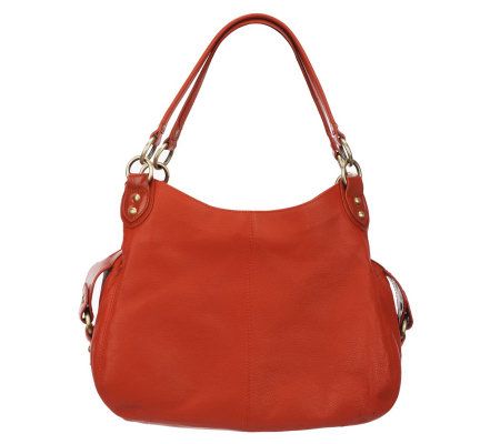 Maxx New York Nappa Leather Triple Compartment Satchel