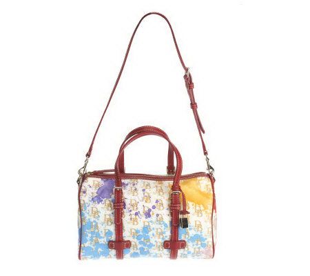 Dooney & Bourke Coated Cotton DB 75 Splash Barrel Satchel - A222969