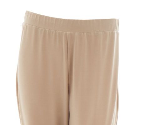 Susan Graver Liquid Knit Straight Leg Pull-on Pants