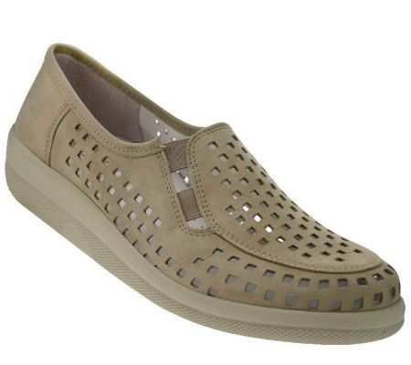 Spring Step Twila Casual Loafers with Square Punchwork - A164370