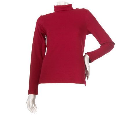Bob Mackies Long Sleeve Solid Turtleneck - A209270
