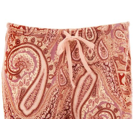 Liz Claiborne New York Paisley Printed Jersey 2pc Pajama Set