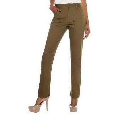 Women with Control My WonderJean Straight Leg Petite Pants - A221970