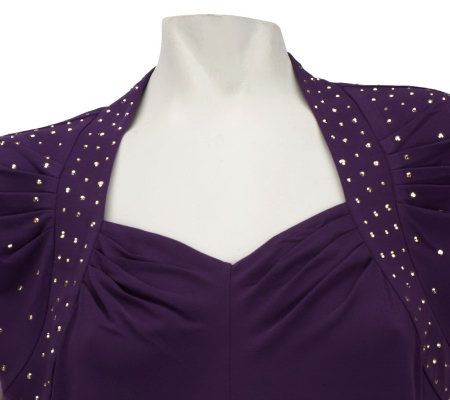 George Simonton Milky Knit Cap Sleeve Top with Pleat & Stud Detail