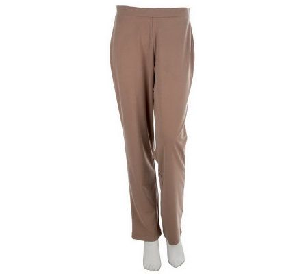 Susan Graver Milano Knit Straight Leg Pants - Tall - A226870