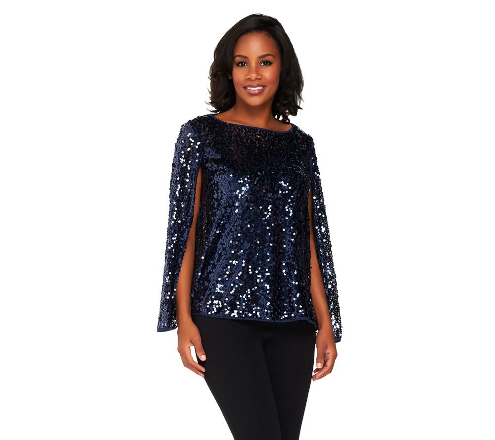 VT Luxe All Over Sequin Capelet - A227970