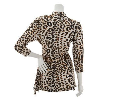 Attitudes by Renee Drape Front Jacket with Belt Detail